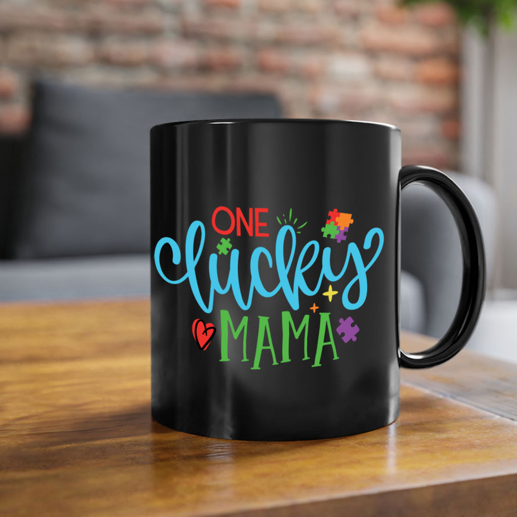 one lucky mama Style 33#- autism-Mug / Coffee Cup