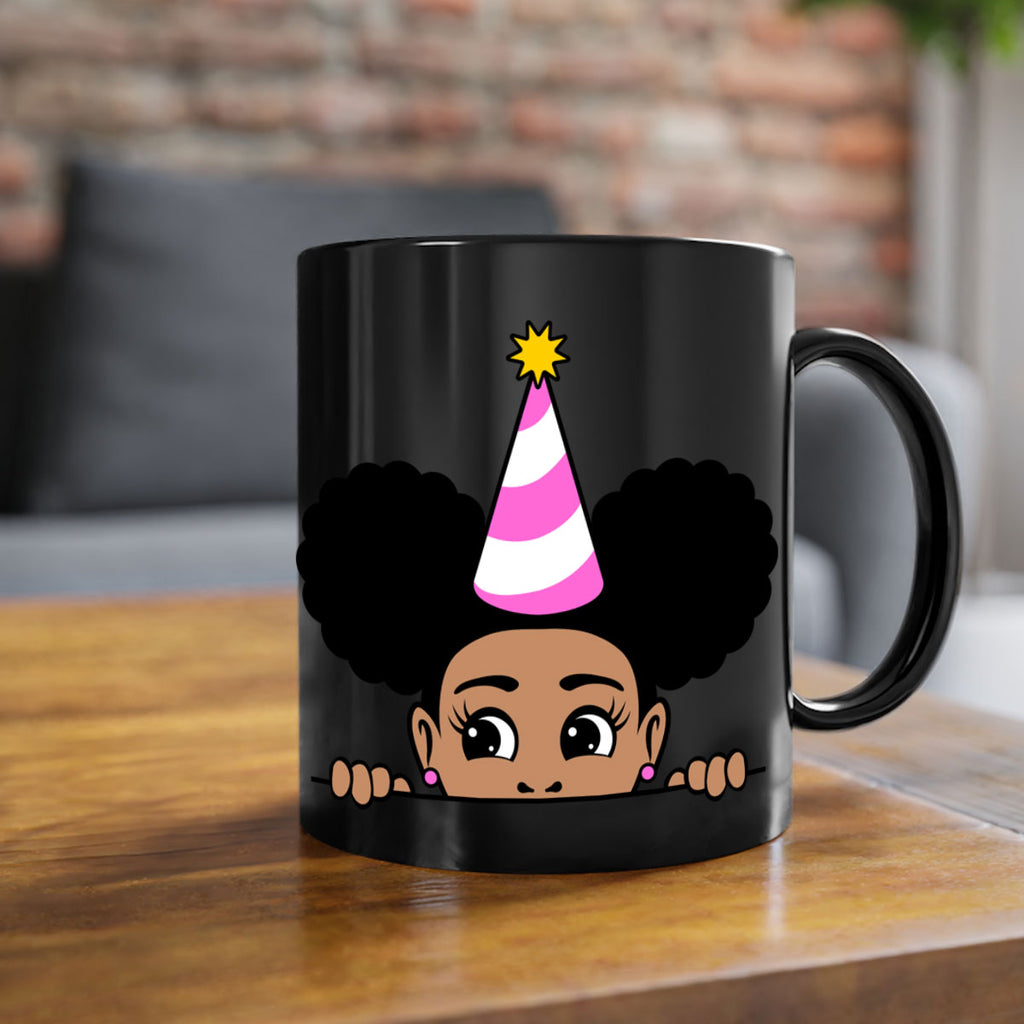 peekaboo afro puffs birthday girl 24#- Black women - Girls-Mug / Coffee Cup