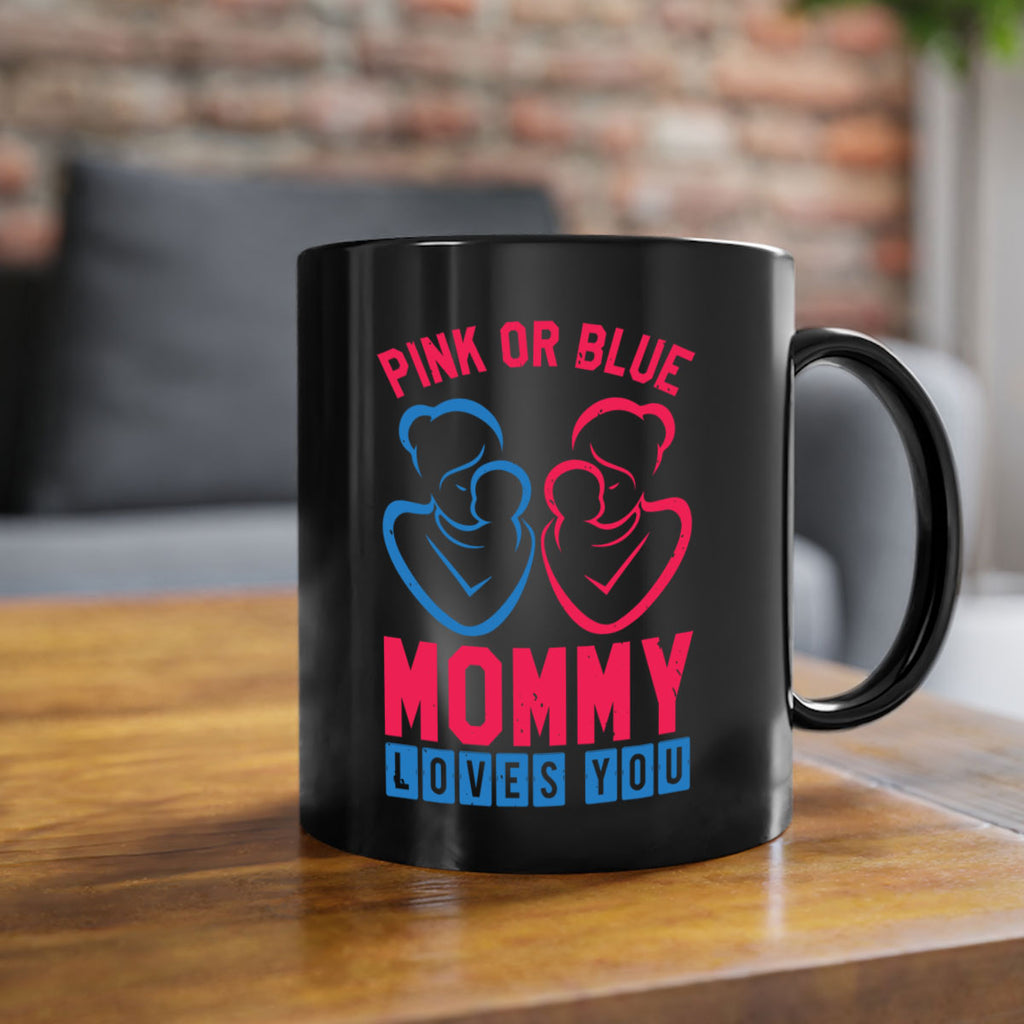 pink or blue Mommy Loves you Style 21#- baby shower-Mug / Coffee Cup