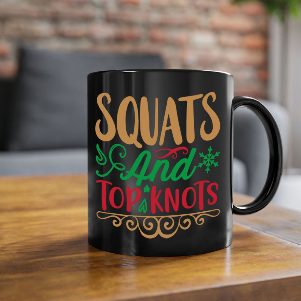 squats and top knots 10#- christmas-Mug / Coffee Cup