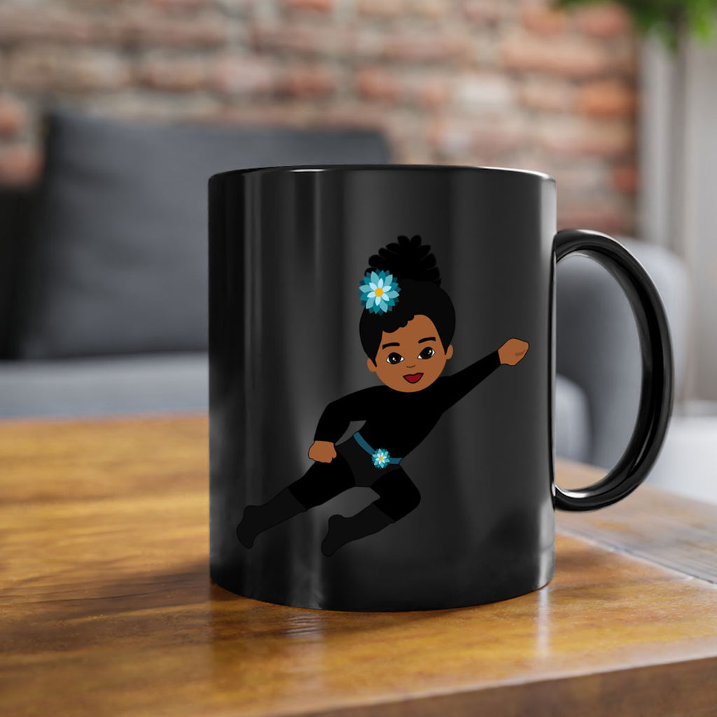 super kids girl 10#- Black women - Girls-Mug / Coffee Cup