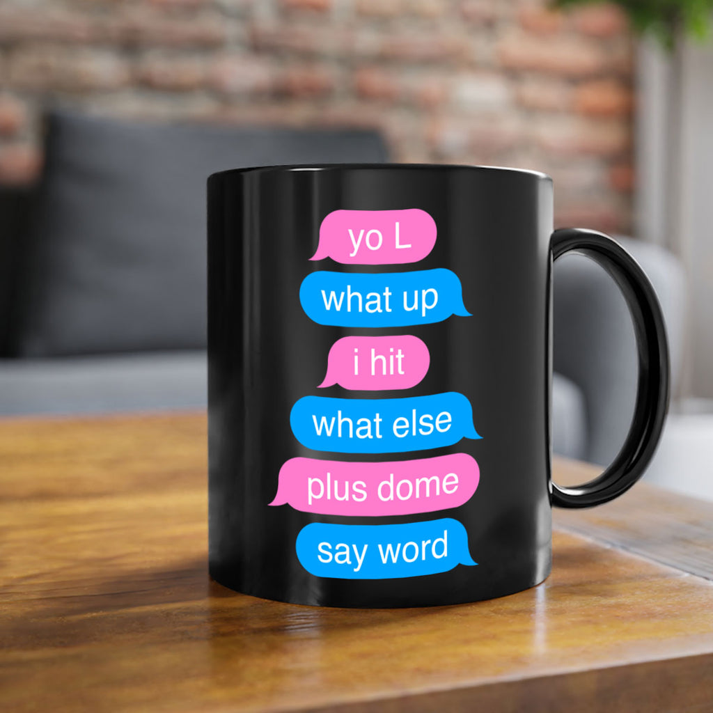 text conversation camron 23#- black words - phrases-Mug / Coffee Cup