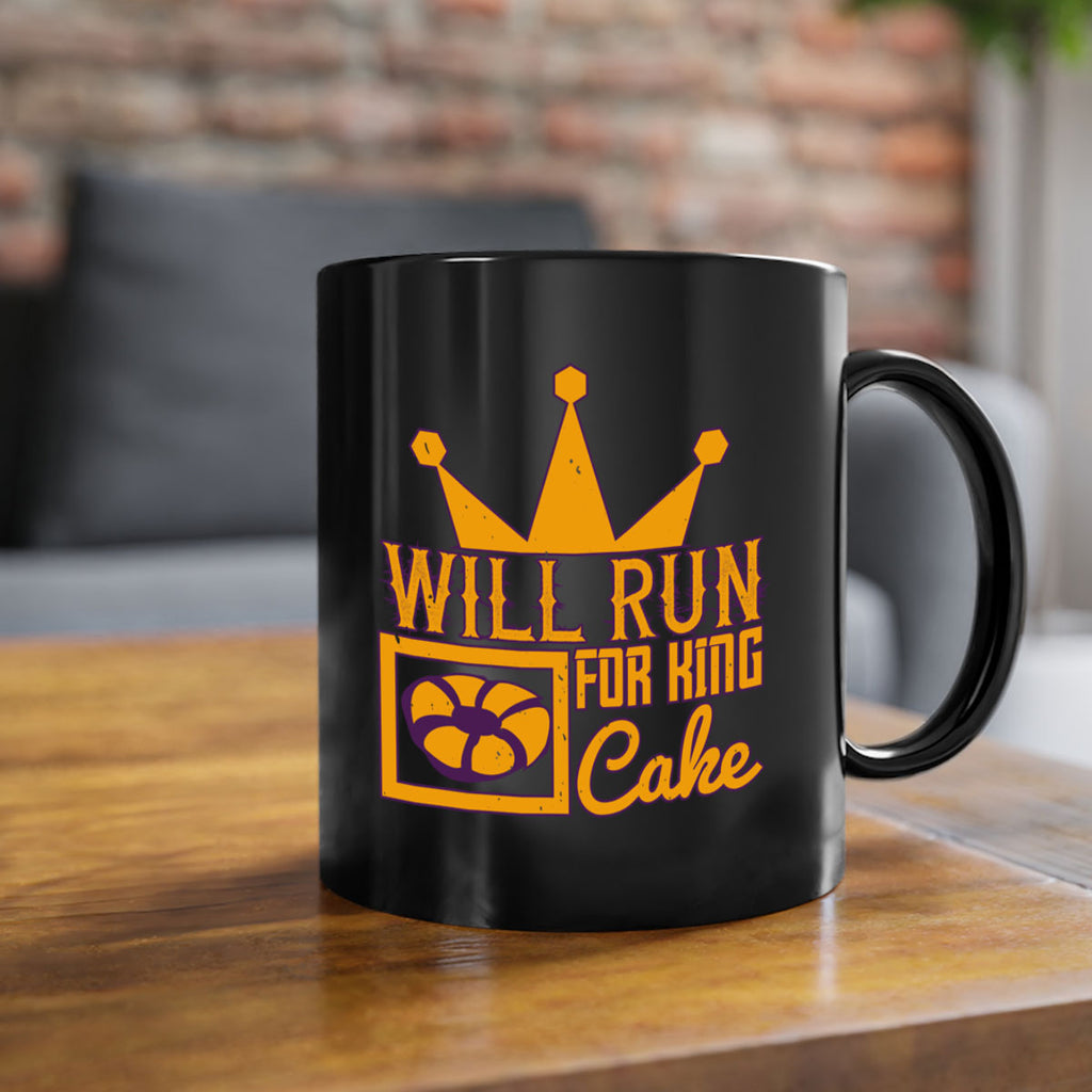 will run for king cake 28#- mardi gras-Mug / Coffee Cup