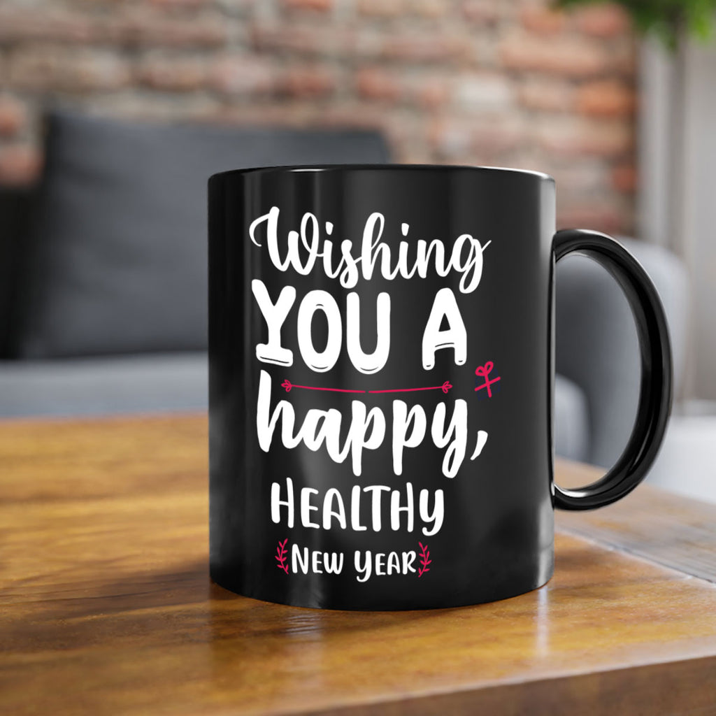 wishing you a happy, healthy new year style 1243#- christmas-Mug / Coffee Cup