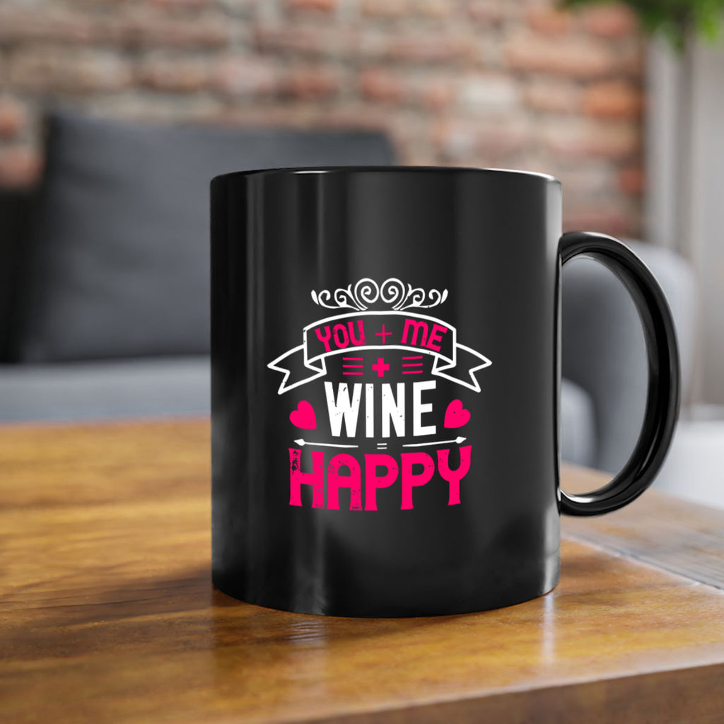 you me wine happy 1#- valentines day-Mug / Coffee Cup