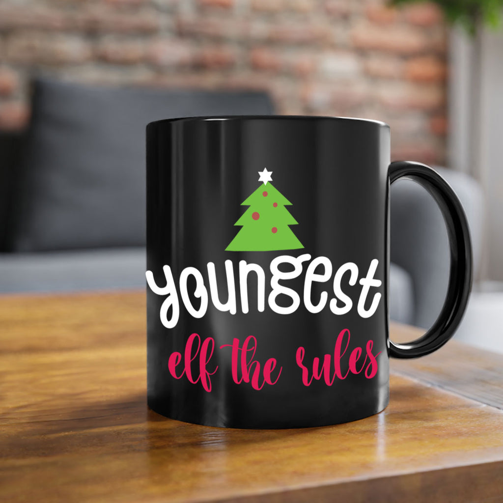 youngest elf the rules style 1253#- christmas-Mug / Coffee Cup
