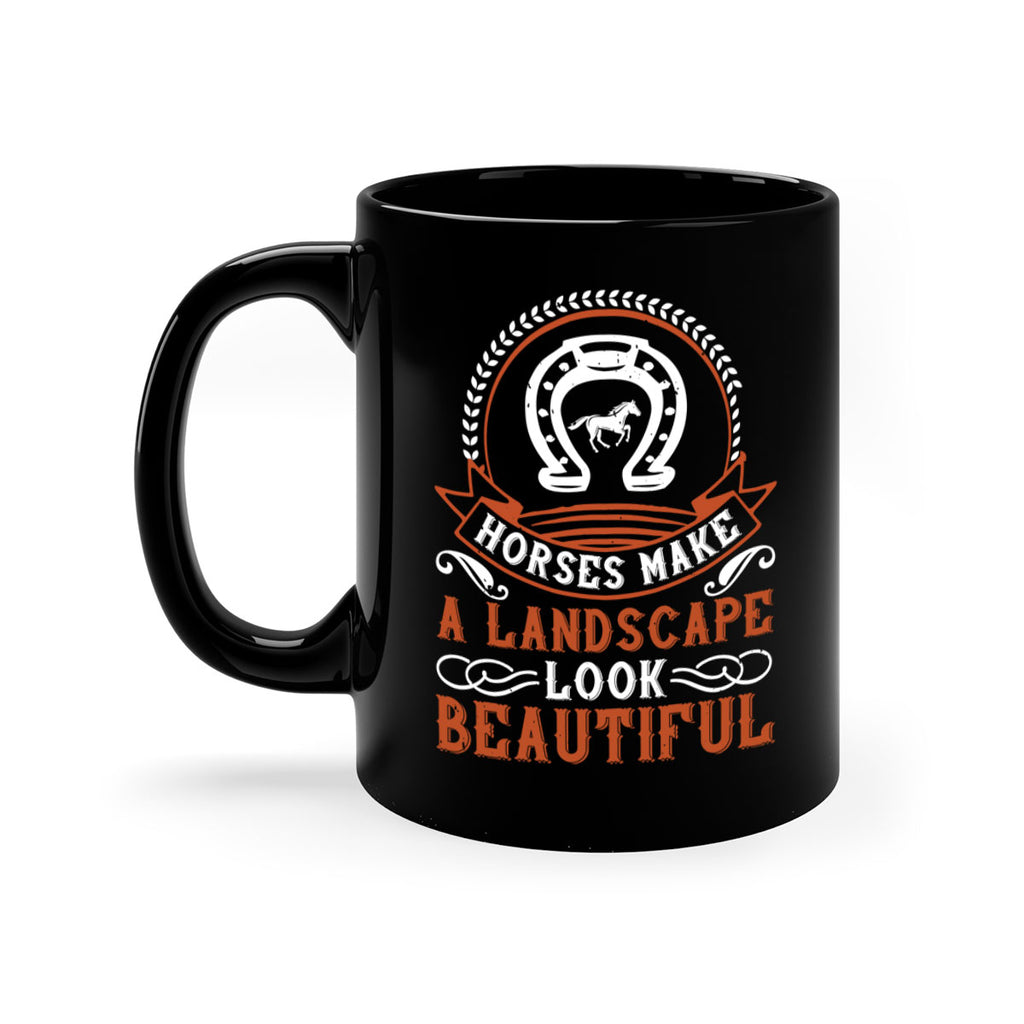 Horses make a landscape look beautiful Style 42#- horse-Mug / Coffee Cup