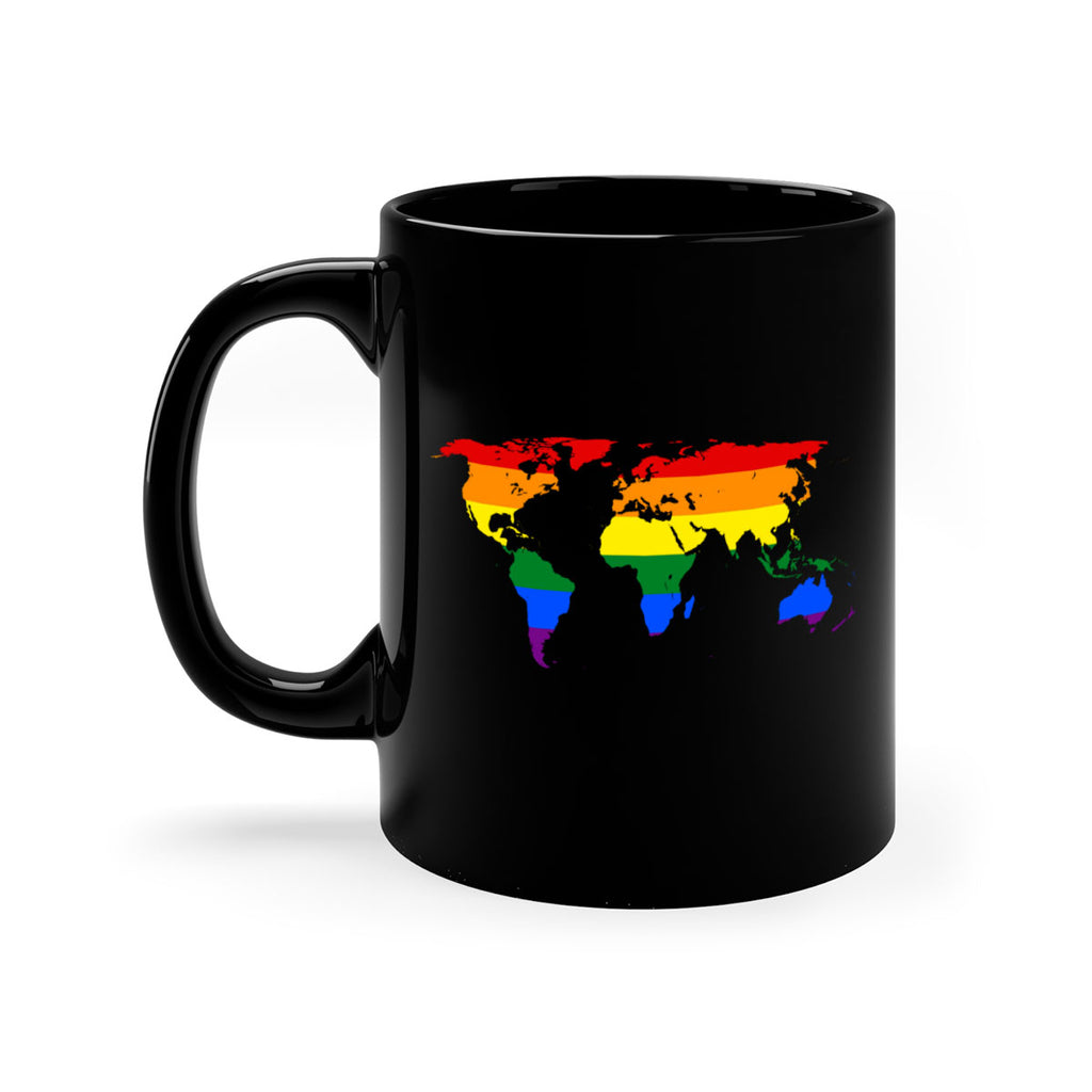Rainbow World map 3#- lgbt-Mug / Coffee Cup