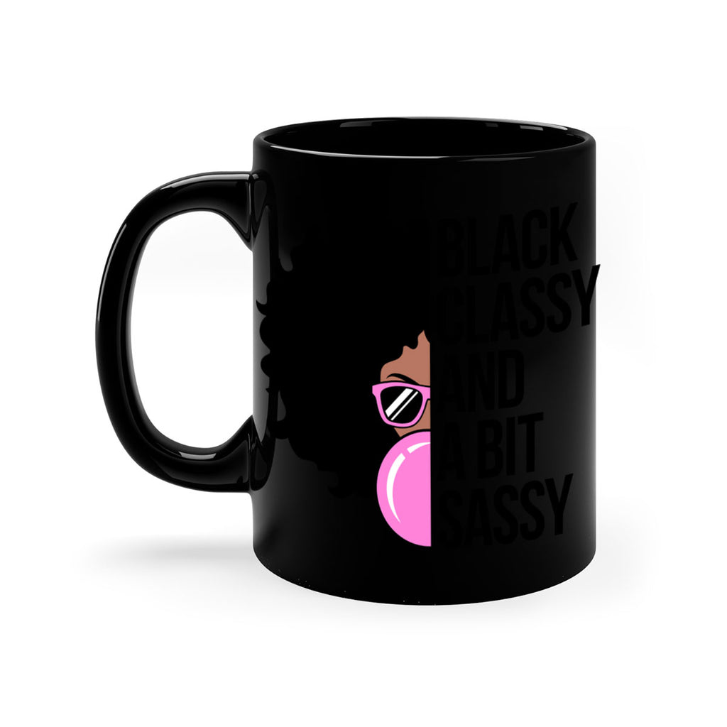 black classy and a bit sassy 250#- black words - phrases-Mug / Coffee Cup
