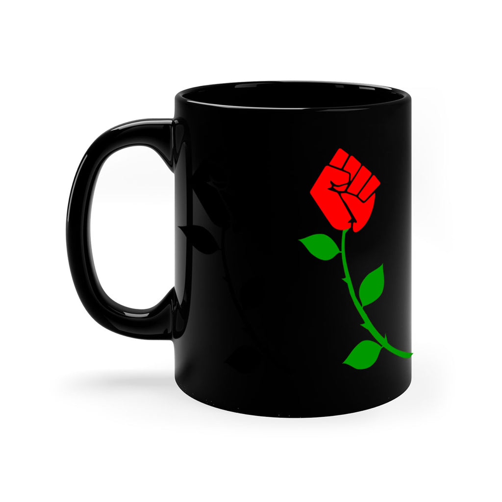 black power fist rose 197#- black words - phrases-Mug / Coffee Cup