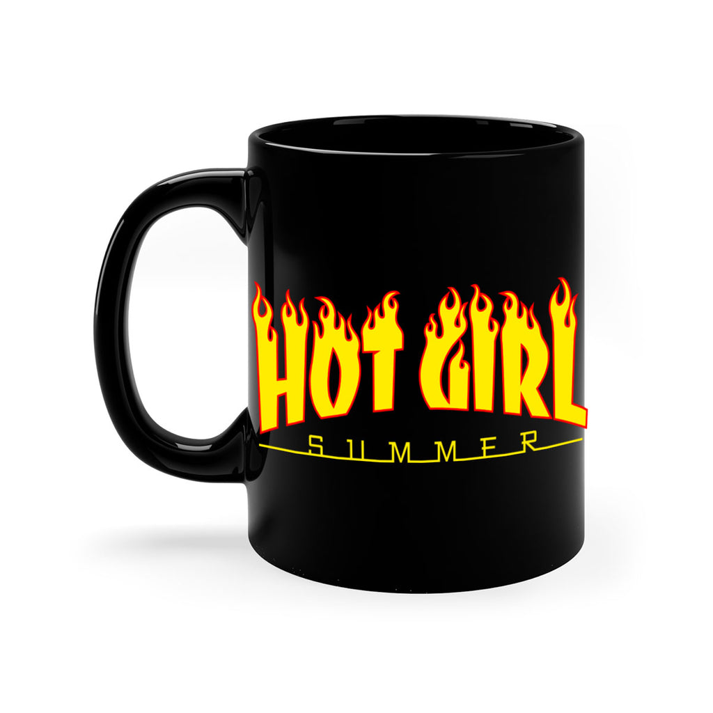 hot girl  summer fire 123#- black words - phrases-Mug / Coffee Cup