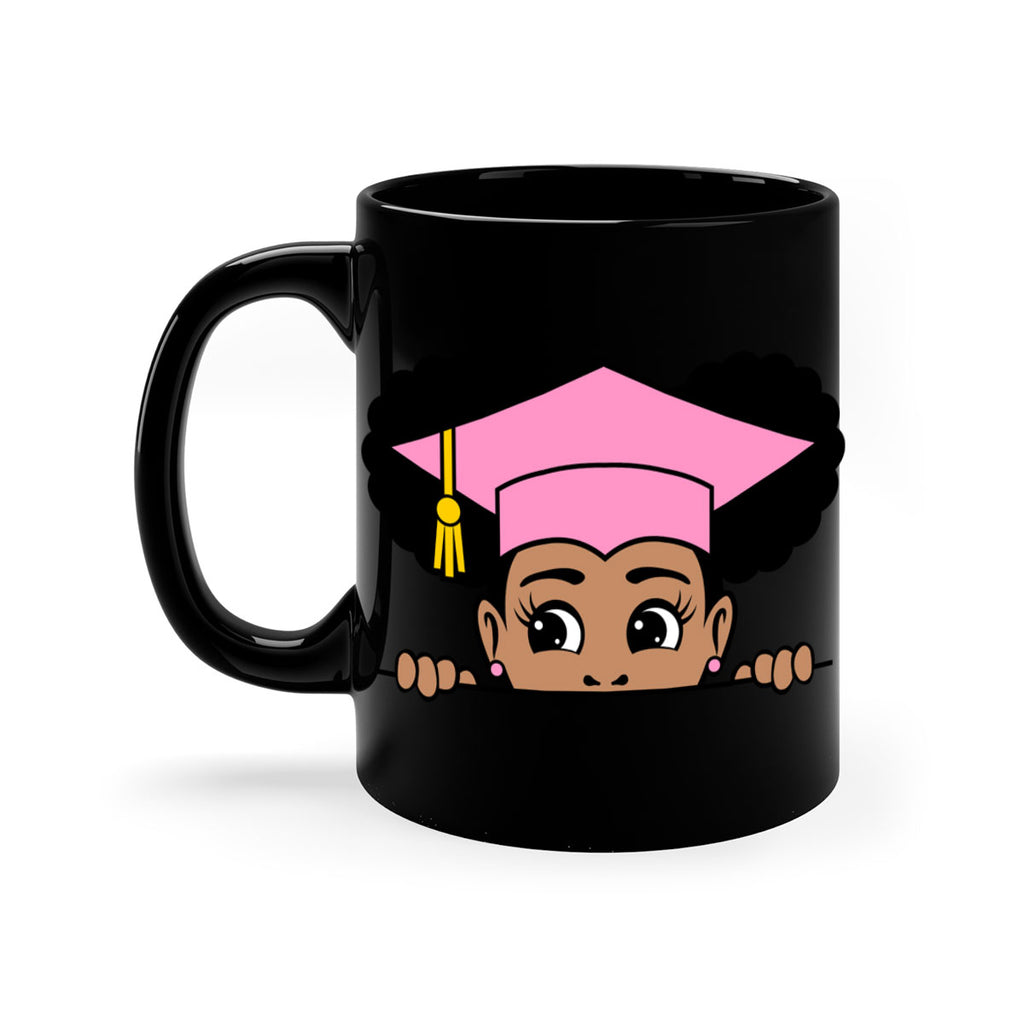 peekaboo afro puffs grad girl 23#- Black women - Girls-Mug / Coffee Cup