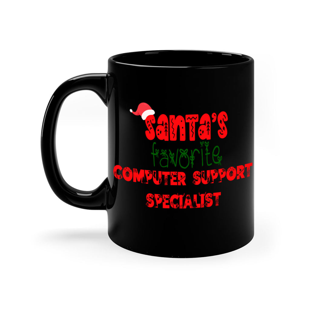santas favorite computer support specialist style 732#- christmas-Mug / Coffee Cup