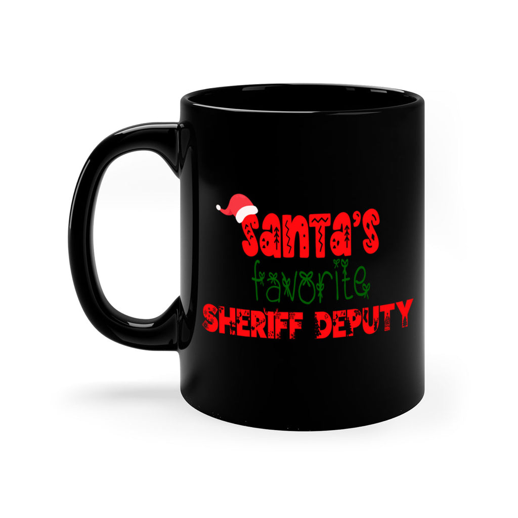 santas favorite sheriff deputy style 1077#- christmas-Mug / Coffee Cup