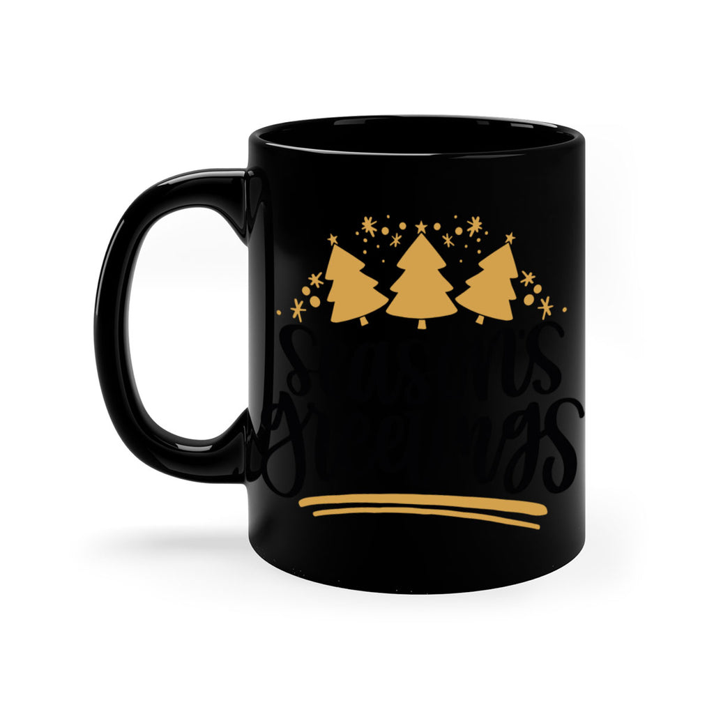 season greetings gold 51#- christmas-Mug / Coffee Cup