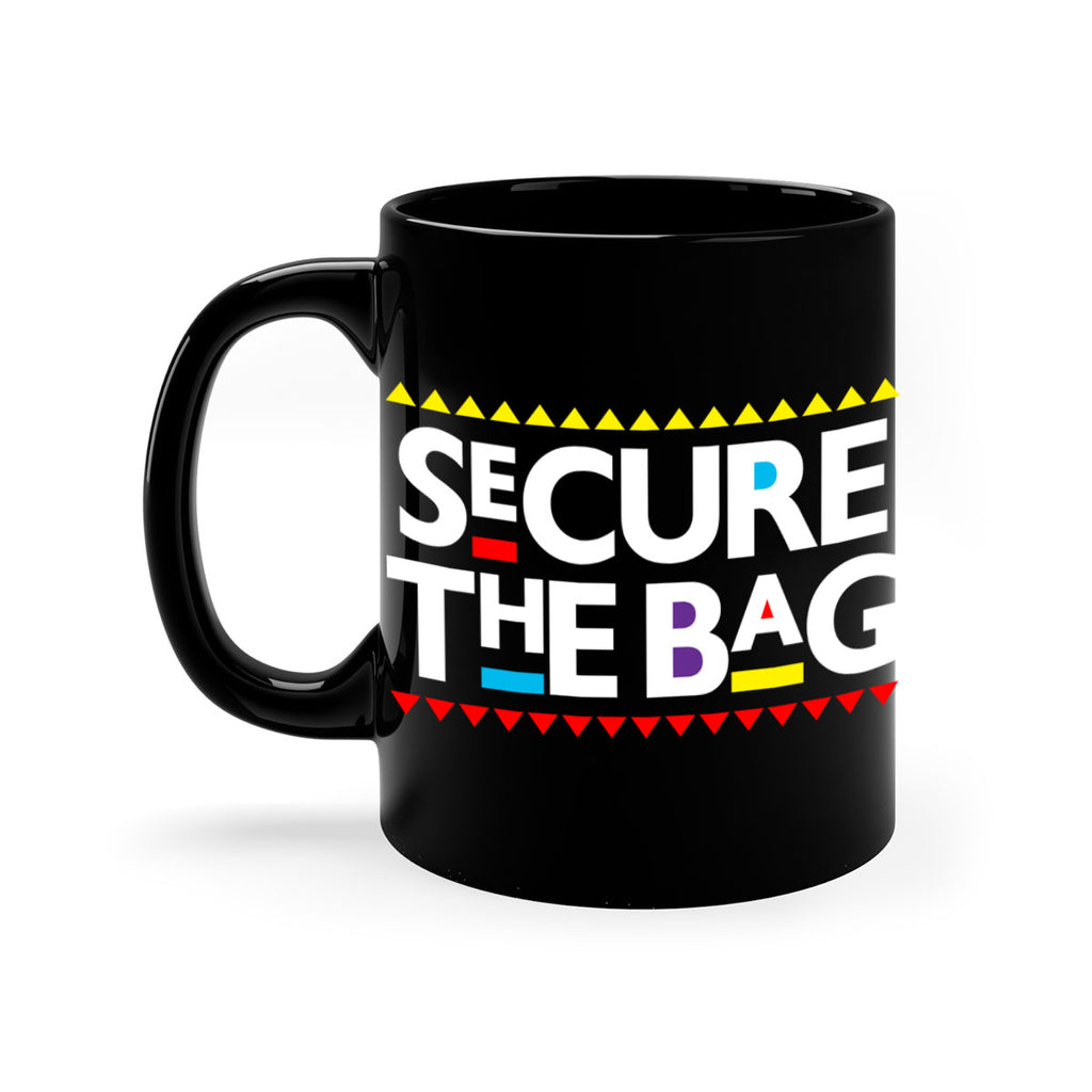 secure the bag 39#- black words - phrases-Mug / Coffee Cup