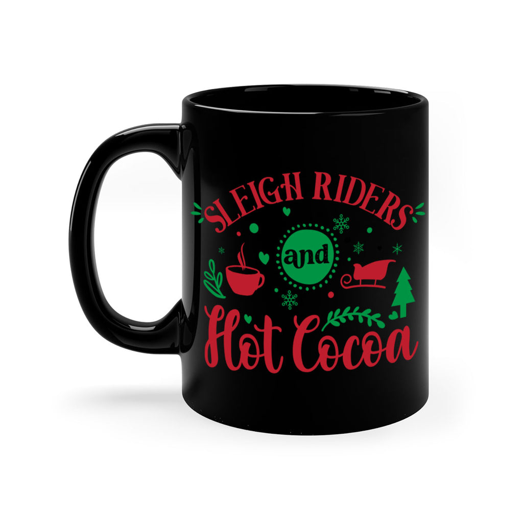 sleigh riders and hot cocoa style 1176#- christmas-Mug / Coffee Cup