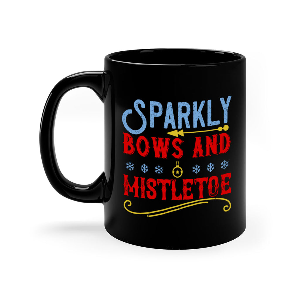 sparkly bows and mistletoe 354#- christmas-Mug / Coffee Cup
