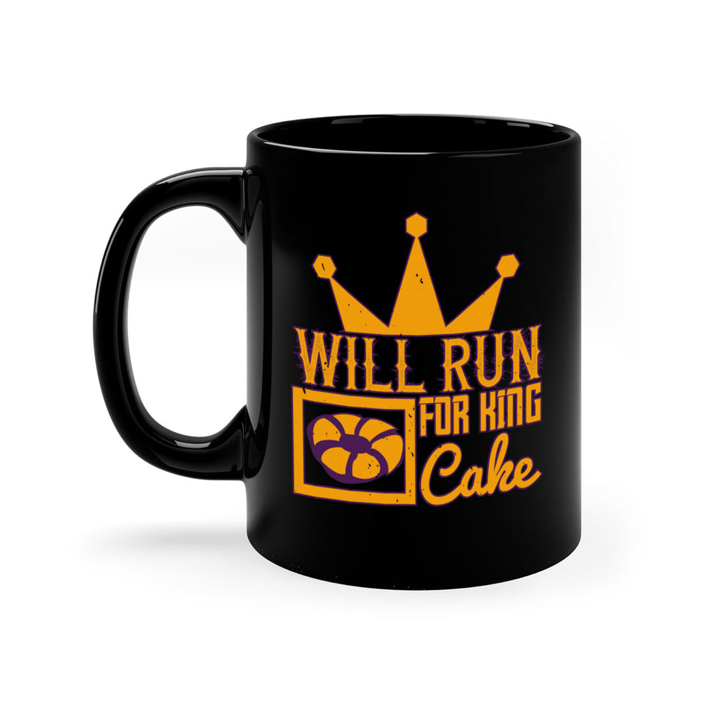 will run for king cake 28#- mardi gras-Mug / Coffee Cup