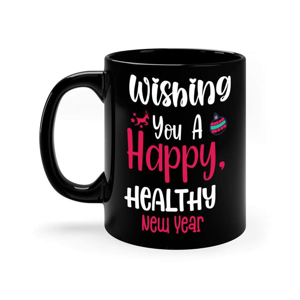 wishing you a happy, healthy new year style 1244#- christmas-Mug / Coffee Cup