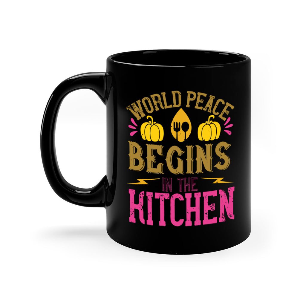 world peace begins in the kitchen 7#- vegan-Mug / Coffee Cup