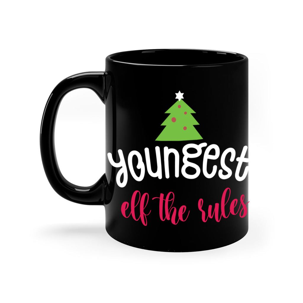 youngest elf the rules style 1253#- christmas-Mug / Coffee Cup