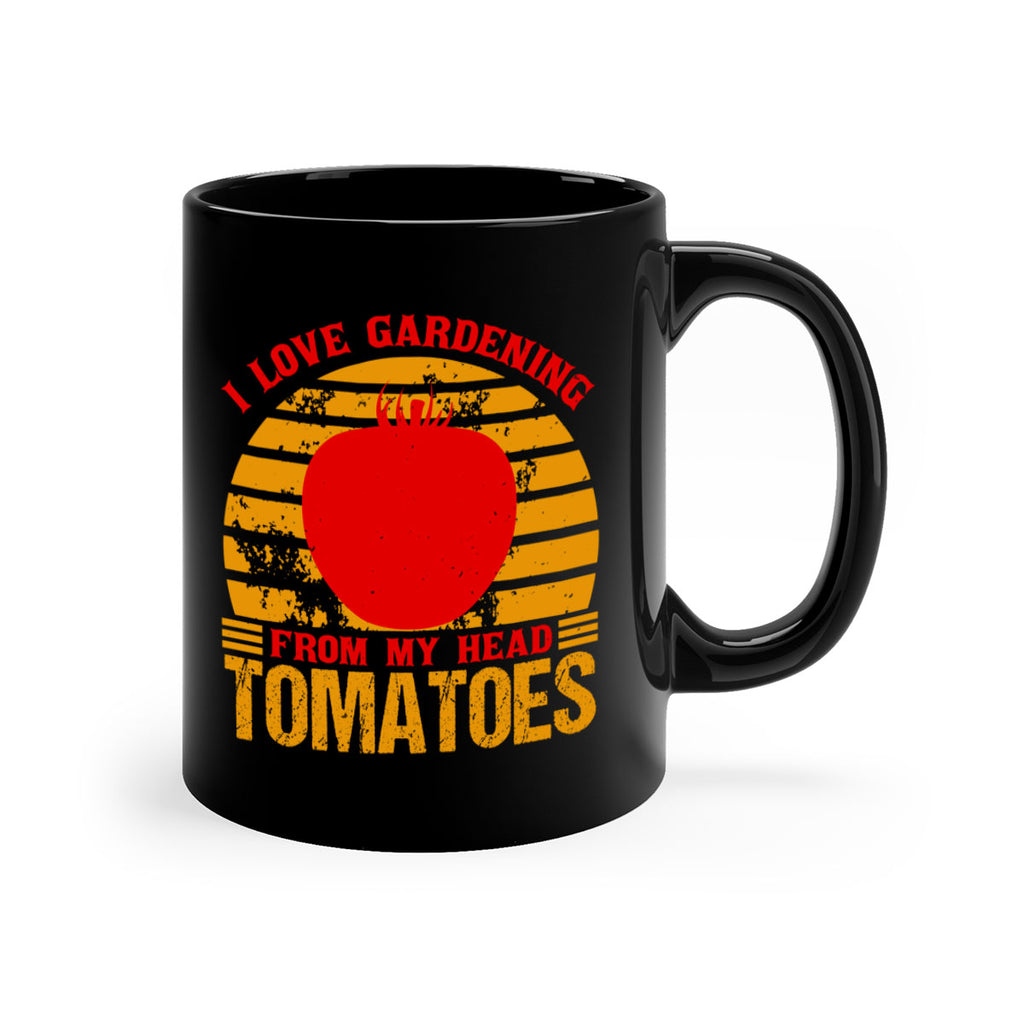 I love gardening From my head Tomatoes 53#- Farm and garden-Mug / Coffee Cup