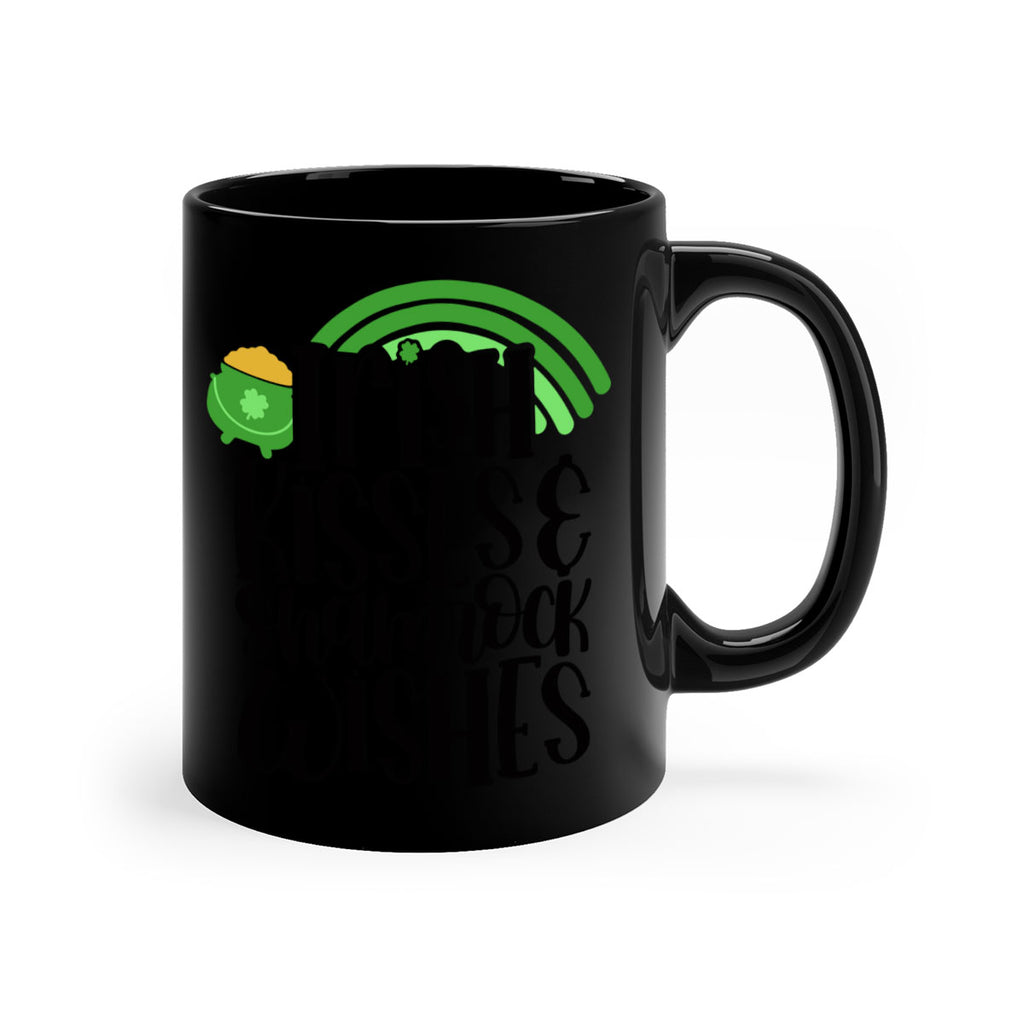 Irish Kisses Shamrock Wishes Style 80#- St Patricks Day-Mug / Coffee Cup