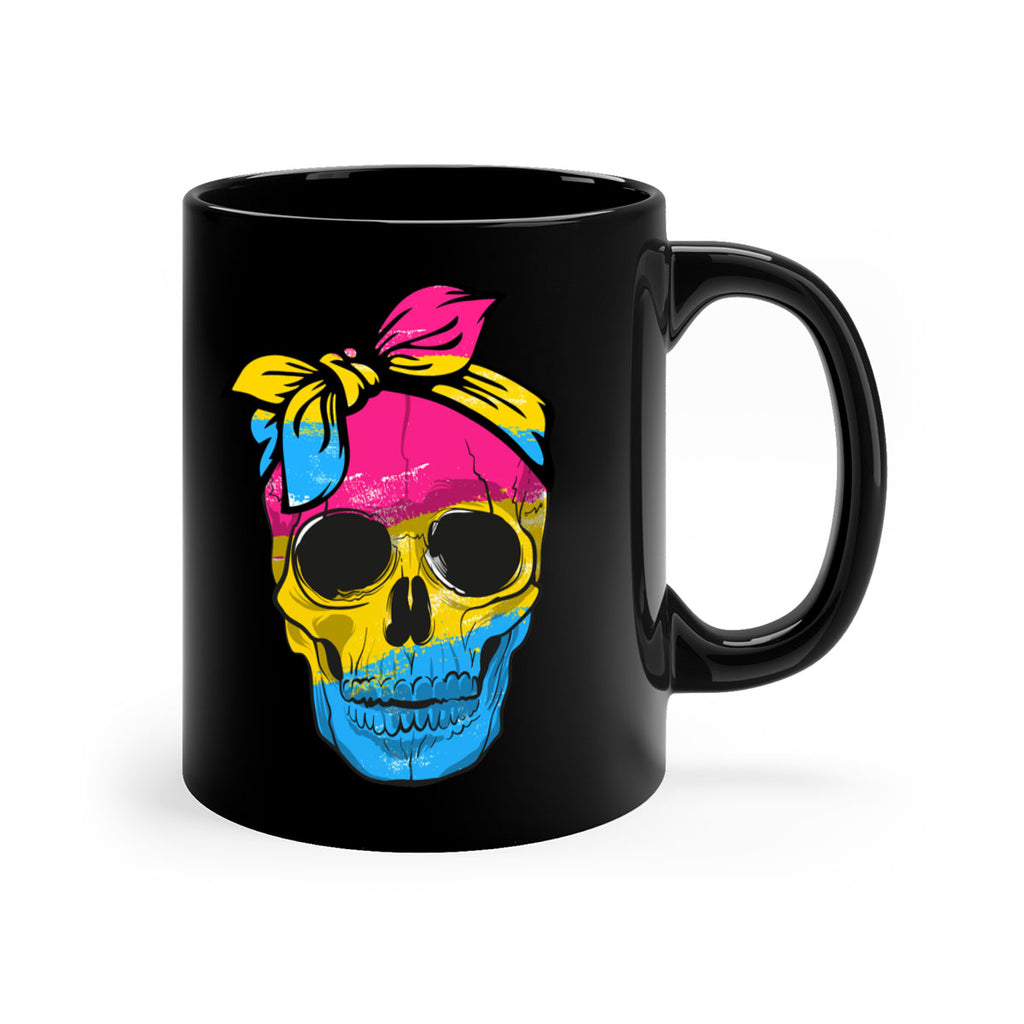 Pansexual Lgbtq Skull Gay Pride Png 30#- lgbt-Mug / Coffee Cup