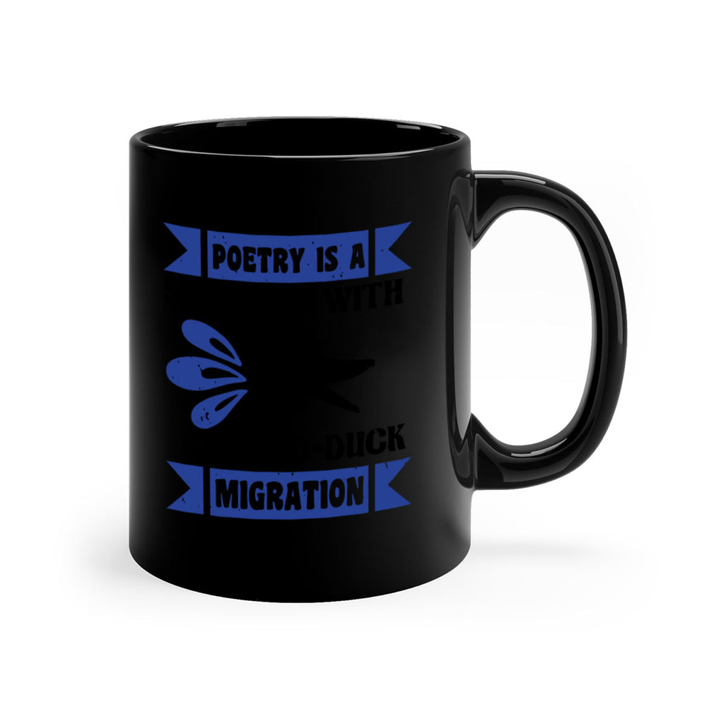 Poetry is a sky dark with a wildduck migration Style 22#- duck-Mug / Coffee Cup