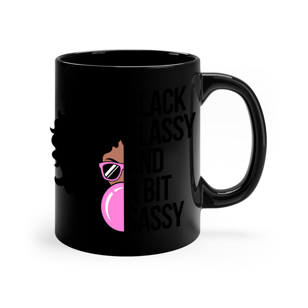 black classy and a bit sassy 250#- black words - phrases-Mug / Coffee Cup