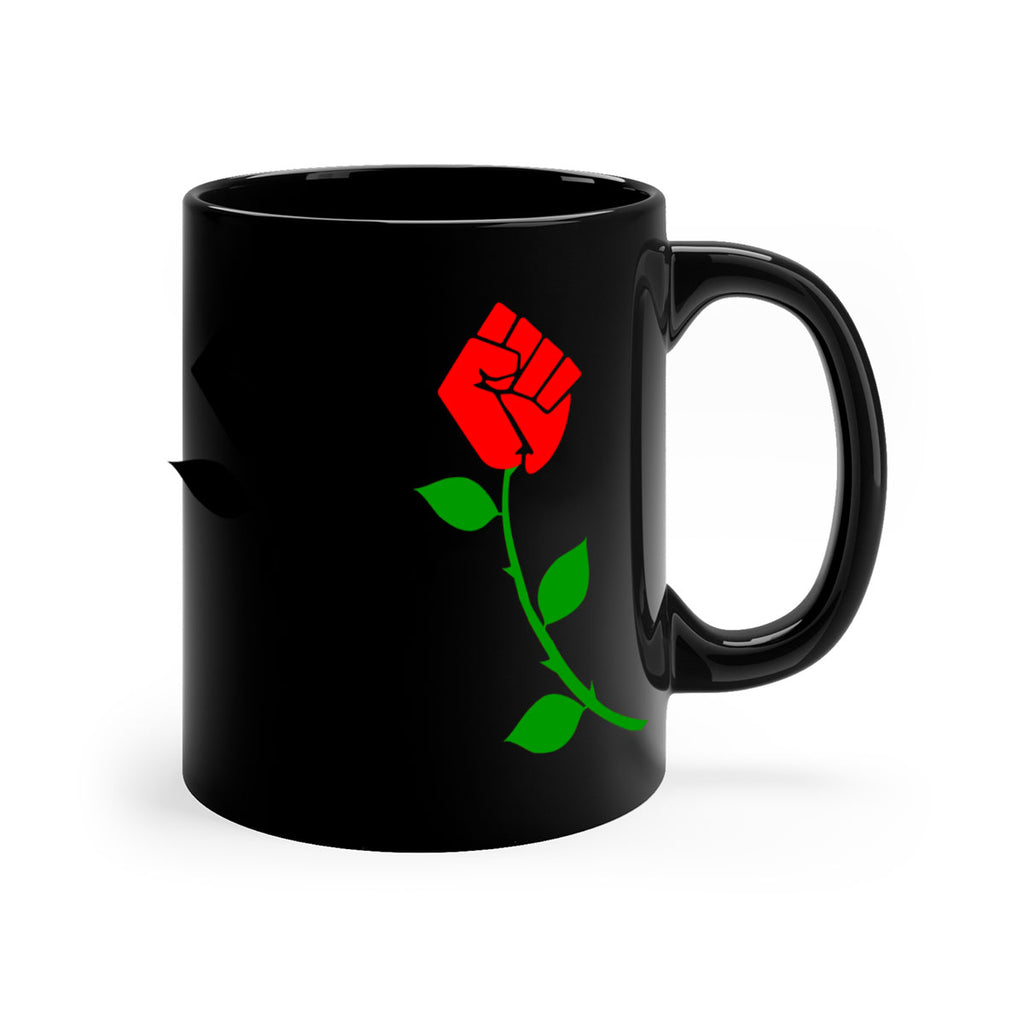black power fist rose 197#- black words - phrases-Mug / Coffee Cup