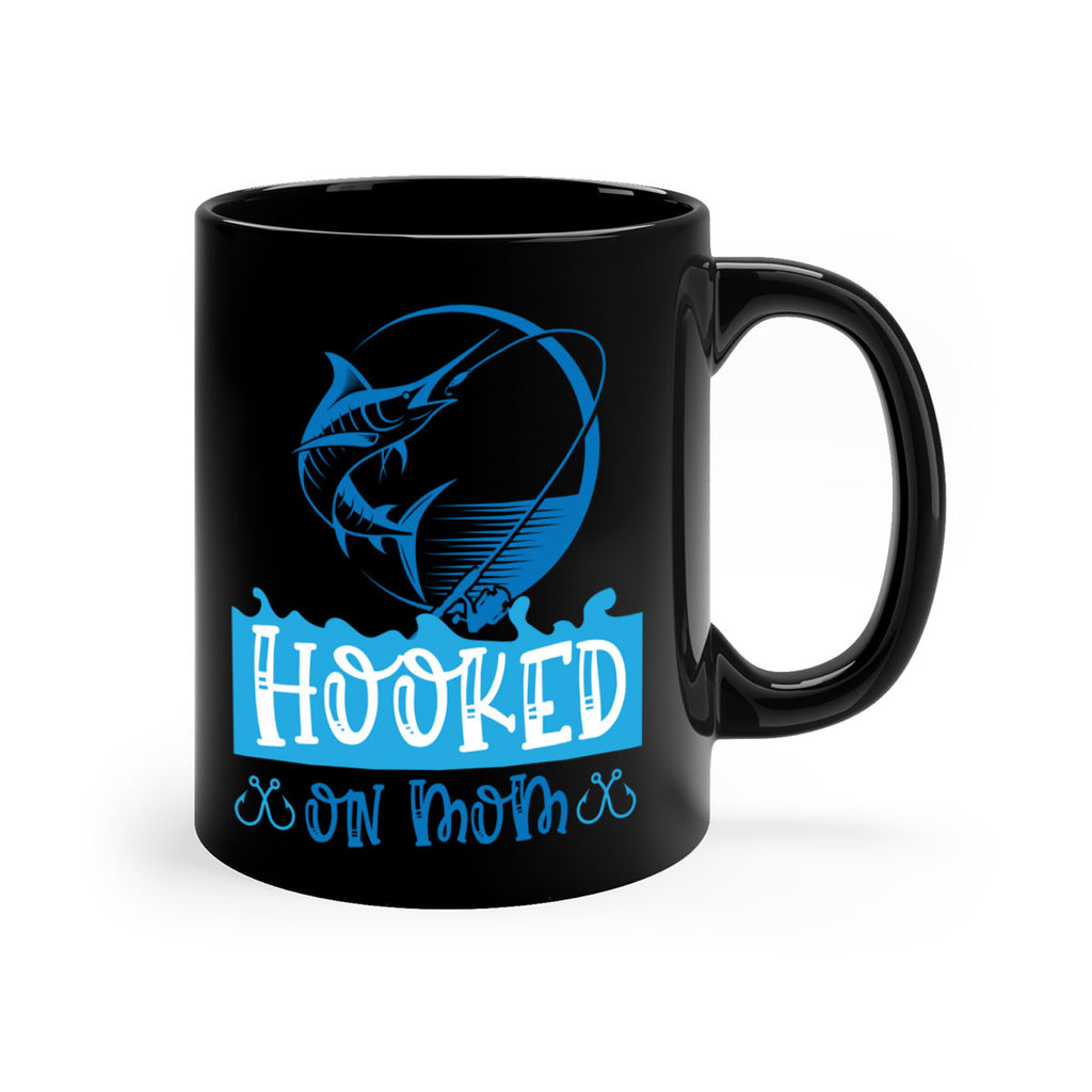 hooked on mom 217#- fishing-Mug / Coffee Cup