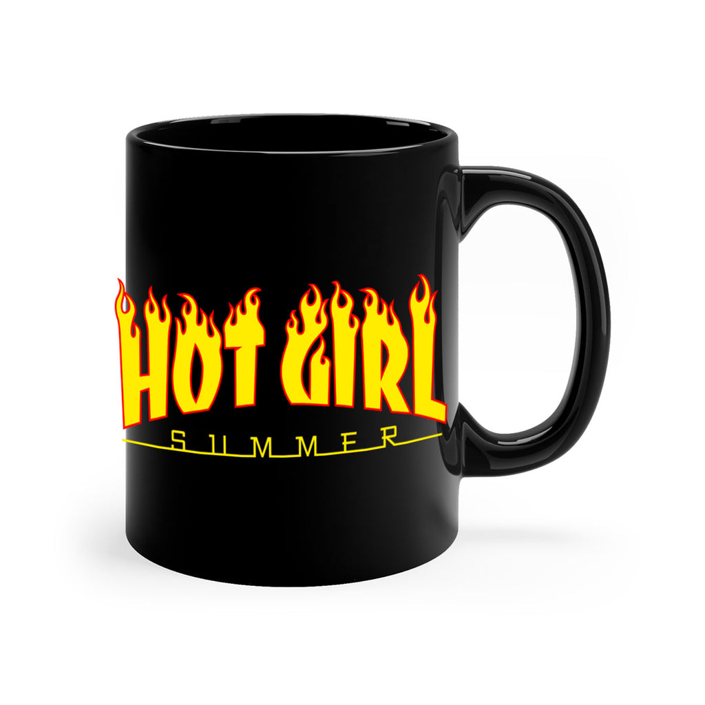 hot girl  summer fire 123#- black words - phrases-Mug / Coffee Cup