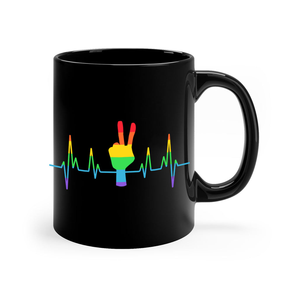 lgbt gay pride heartbeat lgbt 104#- lgbt-Mug / Coffee Cup