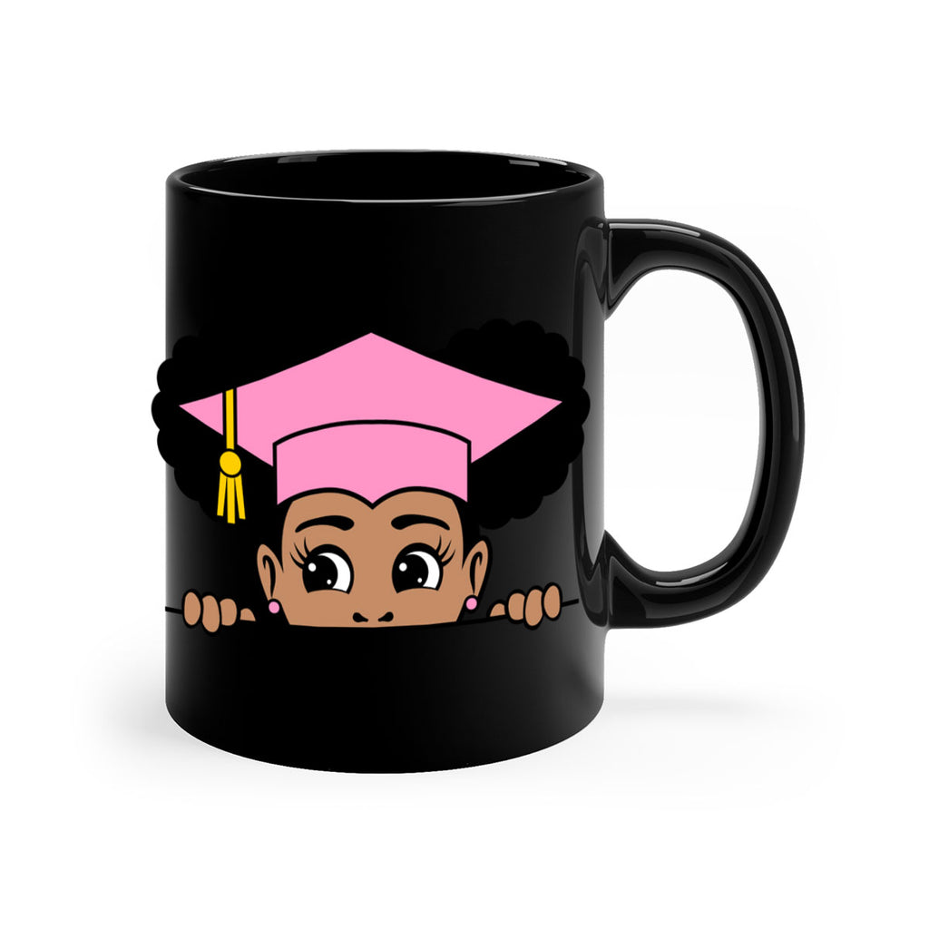 peekaboo afro puffs grad girl 23#- Black women - Girls-Mug / Coffee Cup