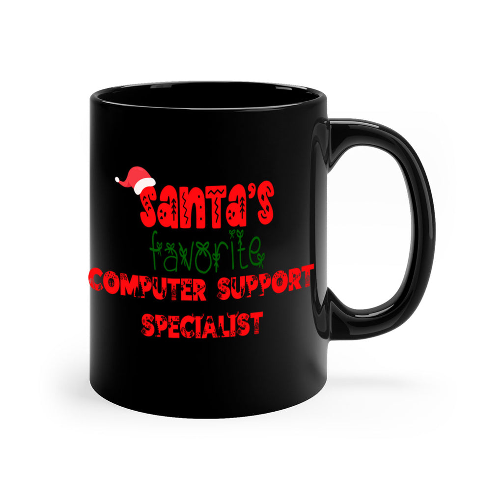 santas favorite computer support specialist style 732#- christmas-Mug / Coffee Cup