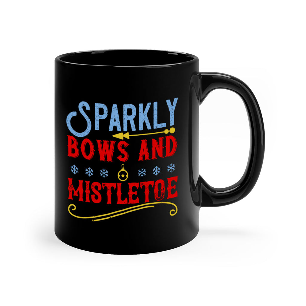 sparkly bows and mistletoe 354#- christmas-Mug / Coffee Cup