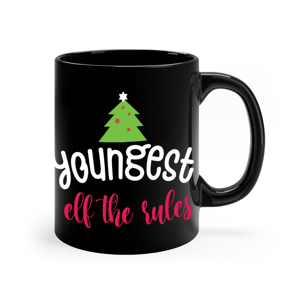 youngest elf the rules style 1253#- christmas-Mug / Coffee Cup