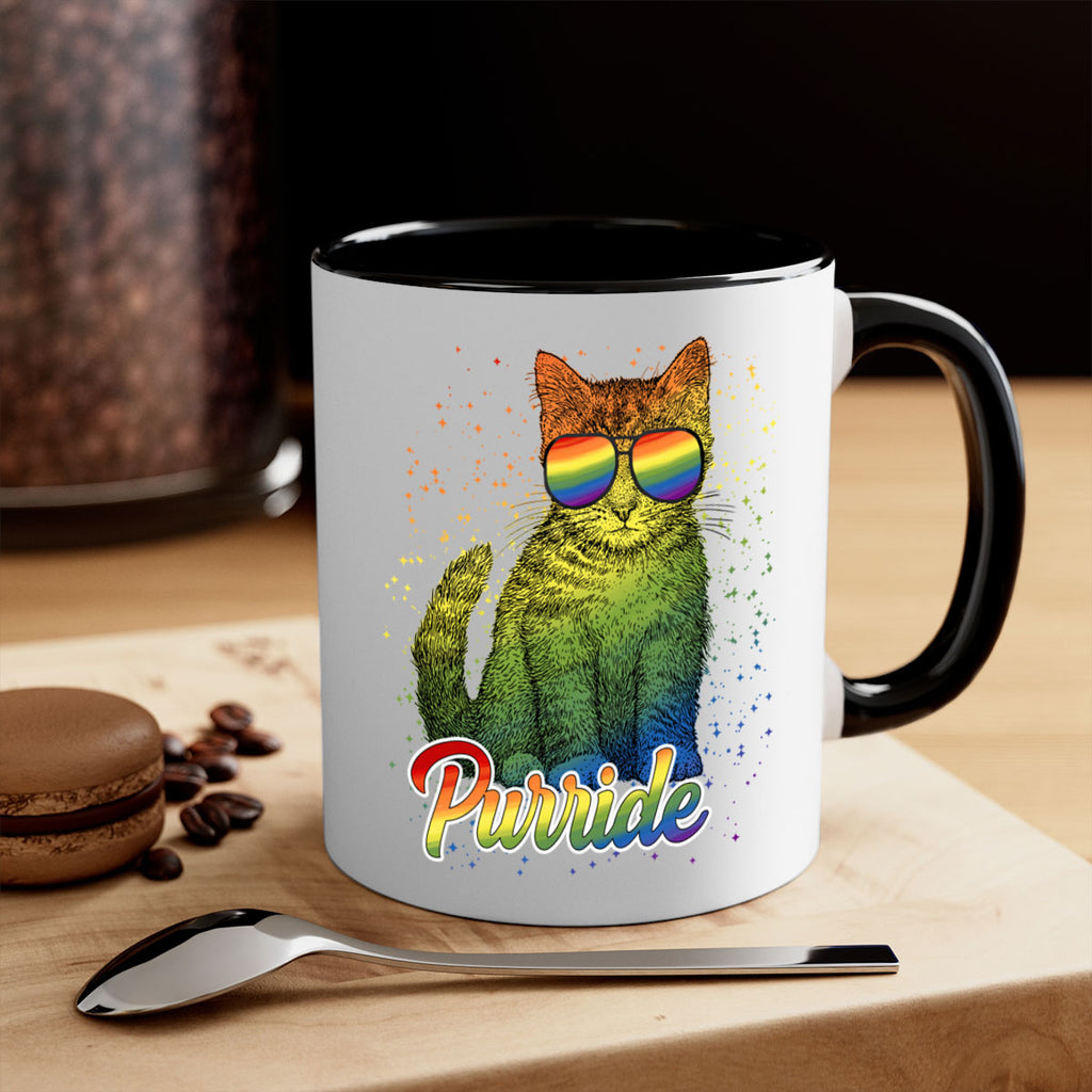 Cat Purride Lgbt Flag  Png 57#- lgbt-Mug / Coffee Cup