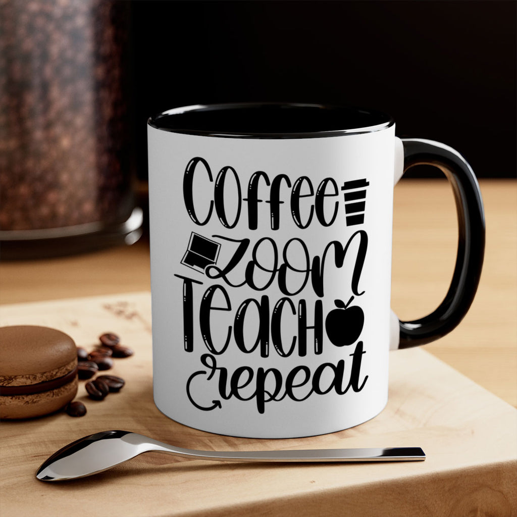 Coffee Zoom Teach Repeat Style 81#- teacher-Mug / Coffee Cup
