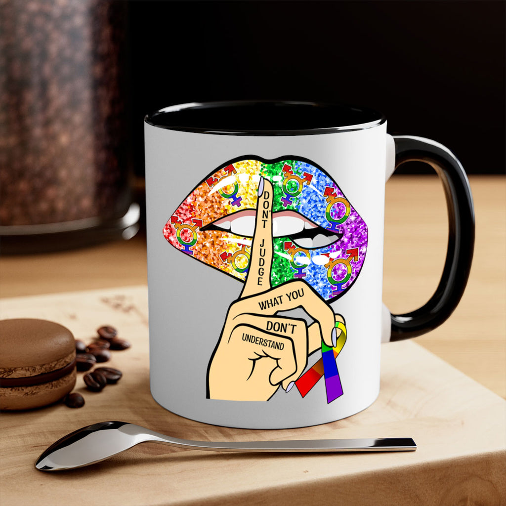 DonT Judge Lgbt Pride Lips  38#- lgbt-Mug / Coffee Cup