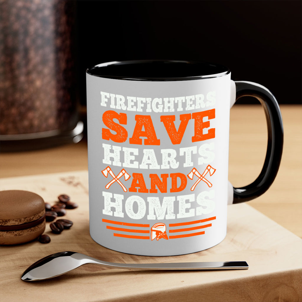 Firefighters save hearts and homes Style 71#- fire fighter-Mug / Coffee Cup