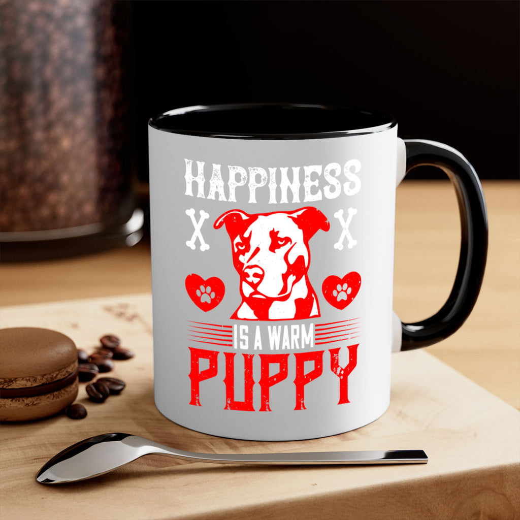 Happiness is a warm puppy Style 201#- Dog-Mug / Coffee Cup