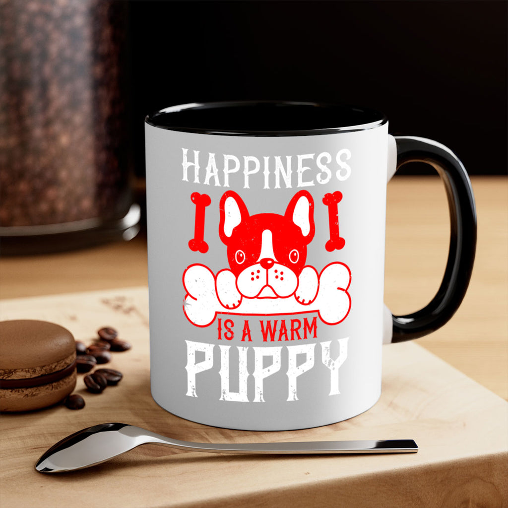 Happiness is a warm puppy Style 203#- Dog-Mug / Coffee Cup