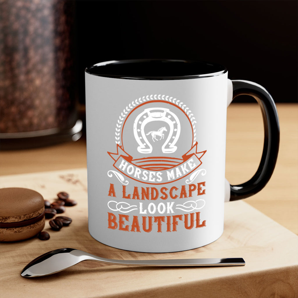 Horses make a landscape look beautiful Style 42#- horse-Mug / Coffee Cup