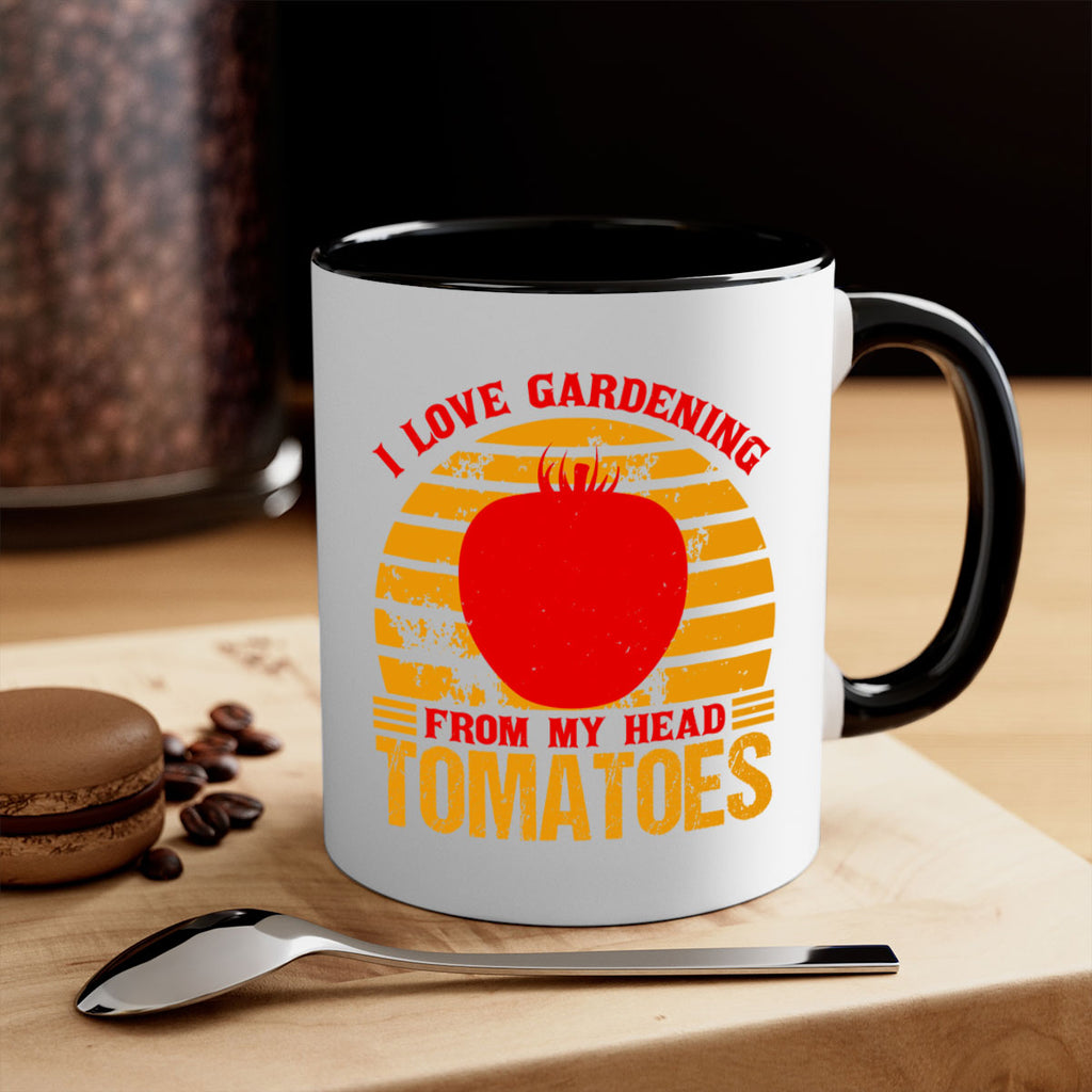 I love gardening From my head Tomatoes 53#- Farm and garden-Mug / Coffee Cup