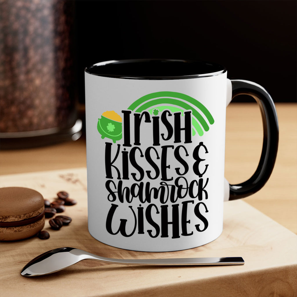 Irish Kisses Shamrock Wishes Style 80#- St Patricks Day-Mug / Coffee Cup