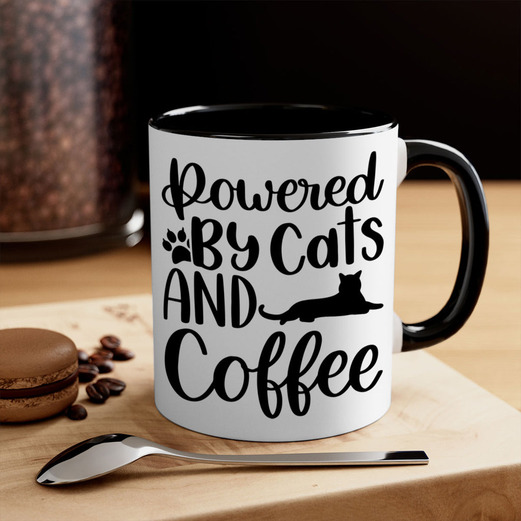 Powered By Cats And Coffee Style 102#- cat-Mug / Coffee Cup