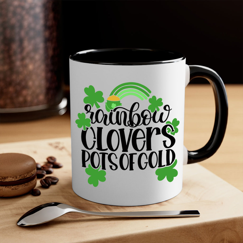 Rainbow Clovers Pots Of Gold Style 35#- St Patricks Day-Mug / Coffee Cup
